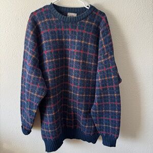 Vintage 90s Lambswool Sweater Men’s XXL Scott Officer 100% Lambswool